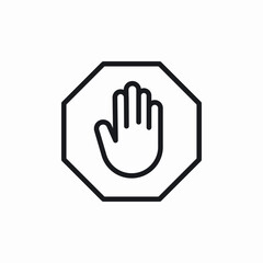 stop warning icon sign vector