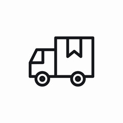 truck cardboard box icon sign vector