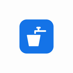 water bucket icon sign vector