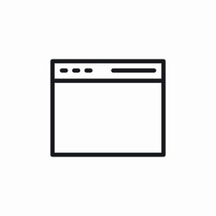 window browser icon sign vector