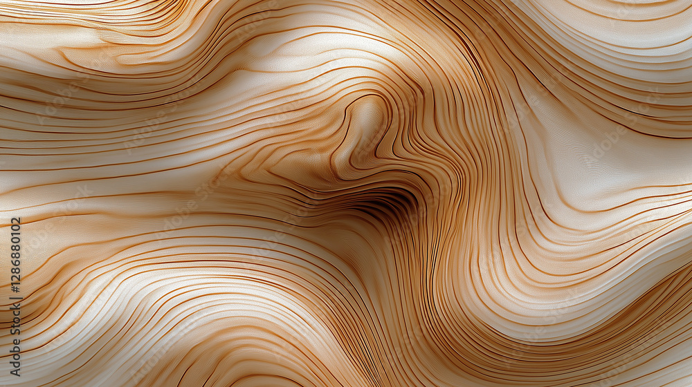 Aufkleber Abstract wooden texture background creating wavy pattern with warm brown tones