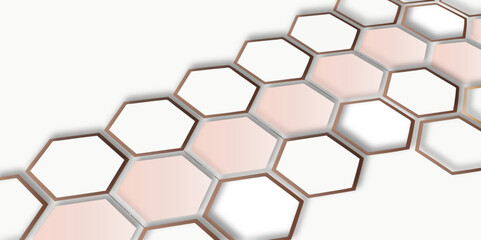 Abstract modern geometric line effect bright colorful gradient hexagon style futuristic concept technology shape design. Concept for banner, card, flyer, cover, or brochure. Vector illustration.