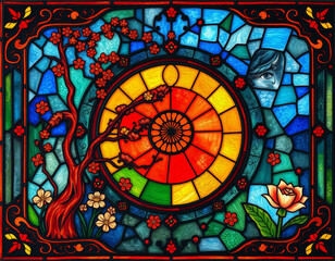 Oriental pattern. Oil painting. Pattern for printing on wall decorations, covers, leaflets, business cards