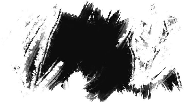 Brush stroke paint overlay transition