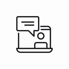 laptop messaging platform icon sign vector