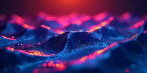 abstract waves blue and purple