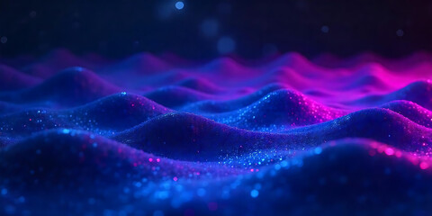 Colourful waves blue and purple