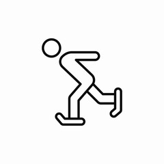 sliding sports icon sign vector