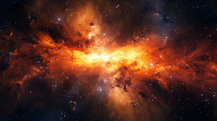 Fototapeta premium A vivid view of the Milky Wayâ€™s center, showcasing stars and cosmic dust in deep space