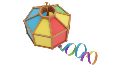 balloon 3d render festa junina transparent background