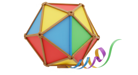 balloon 3d render festa junina transparent background