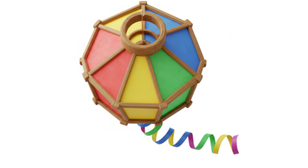 balloon 3d render festa junina transparent background