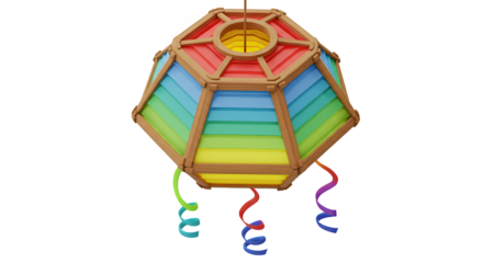 balloon 3d render festa junina transparent background