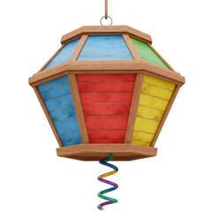  balloon 3d render festa junina fundo transparente