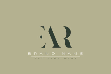 EAR abstract letter logo design. This logo is designed by three abstract letters.