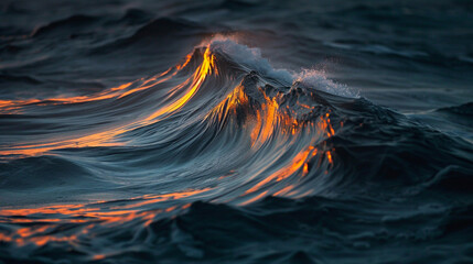 Ocean and flame unite in a stunning seascape where water takes on a fiery spirit
