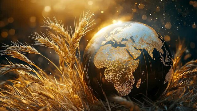 Global trade: video wheat import export processes, international supply chain, agricultural logistics, market distribution, cross-border commerce, and economic connections across nations.