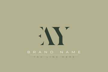 Fototapeta premium EAY abstract letter logo design. This logo is designed by three abstract letters.