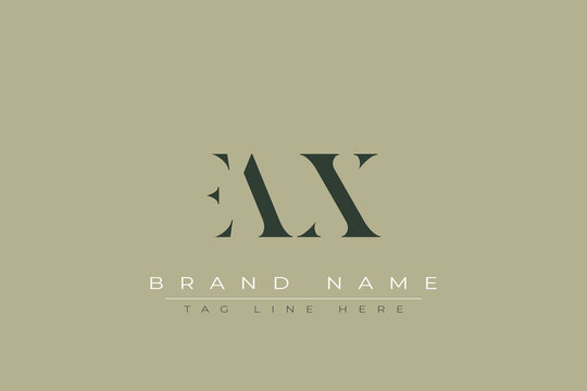 EAX abstract letter logo design. This logo is designed by three abstract letters.