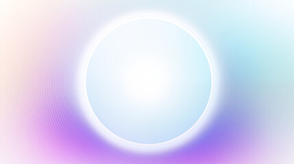Colorful Smooth Gradient Abstract Background with Glowing White Sphere Frame. Copy Paste Area for Logo or Product.