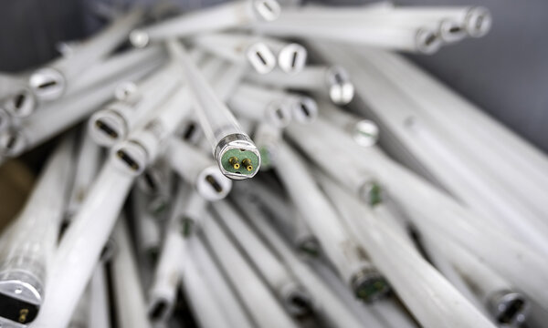 Old fluorescent light bulbs