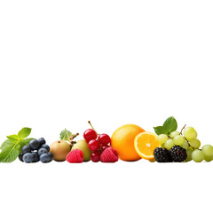 Isolated Fresh Fruit Assortment
