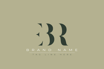 EBR abstract letter logo design. This logo is designed by three abstract letters.