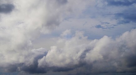 clear day sky with beautiful white clouds, sky view