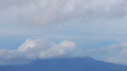clear day sky with beautiful white clouds, sky view