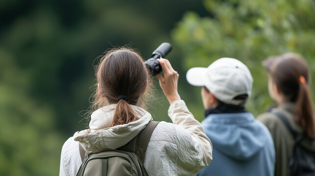 Birdwatching Competition with Participants Spotting Rare Species