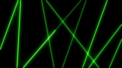 Neon abstract laser light. glowing laser line moving on black background. security concept laser light protection illustration background.