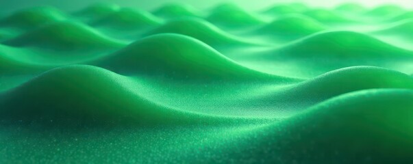 Fototapeta premium Deep green undulating waves, smooth gradient transitions, dynamic, texture, gradient