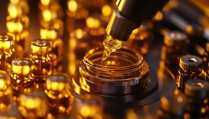 Liquid Dispensing Into Small Glass Vials In A Laboratory