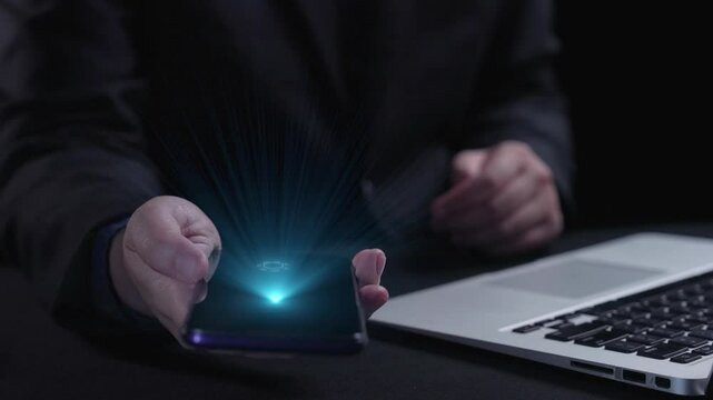 Business person engages in networking, building valuable connections. Effective people networking strategies to broaden professional network and opportunities UUID