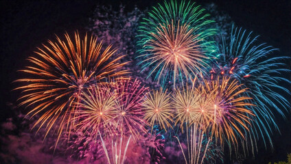 A vibrant fireworks display, capturing the spirit of celebration.