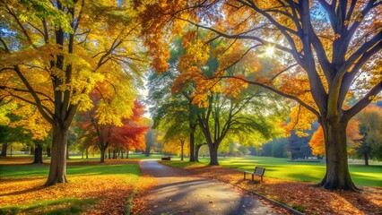 Obraz premium autumn trees in the park