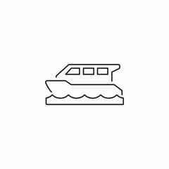 fast ferry icon sign vector