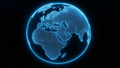 홀로그램 스타일의 지구