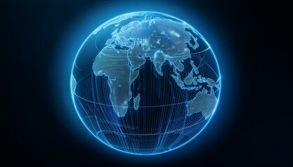 홀로그램 스타일의 지구