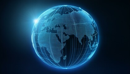 홀로그램 스타일의 지구