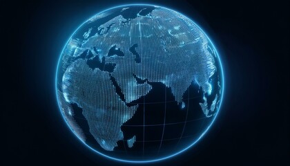 홀로그램 스타일의 지구