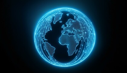 홀로그램 스타일의 지구