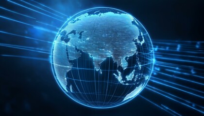 홀로그램 스타일의 지구