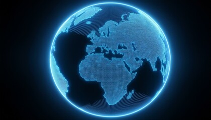 홀로그램 스타일의 지구