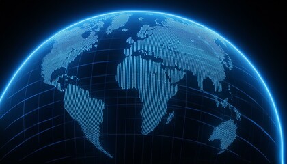 홀로그램 스타일의 지구