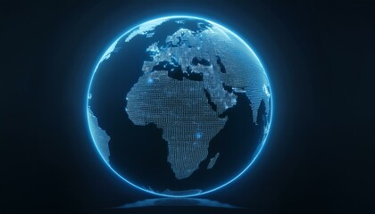 Fototapeta premium 홀로그램 스타일의 지구