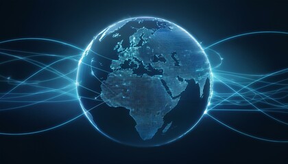 홀로그램 스타일의 지구