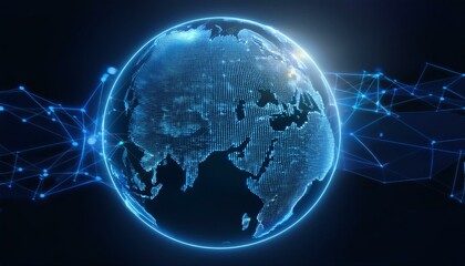 홀로그램 스타일의 지구