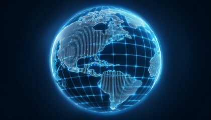 홀로그램 스타일의 지구