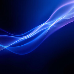 Abstract blue smooth wave light futuristic modern design on dark background